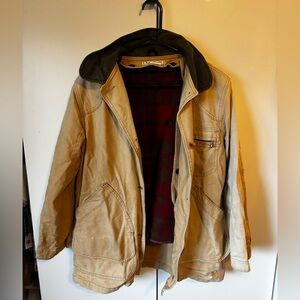 Vintage L.L Bean Barn Coat Flannel lined Canvas Workwear